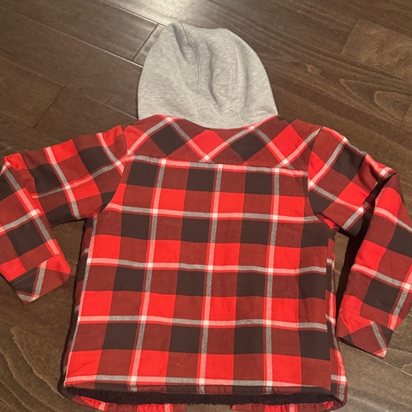 Carhartt Shepa Lined Hooded Flannel Jacket- Boys Size 10/12 - Picture 5 of 5